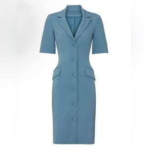Badgley Mischka Blue Blazer Dress
